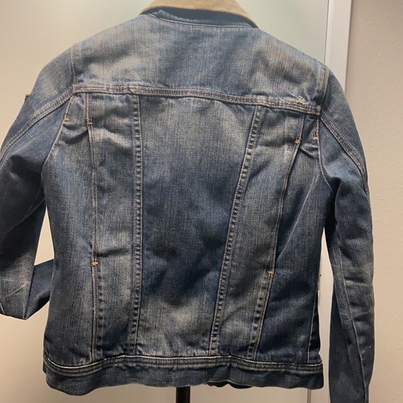 Winter Denim Jacket 100% Cotton 7 for All Mankind zipper closure insulation - Picture 5 of 10